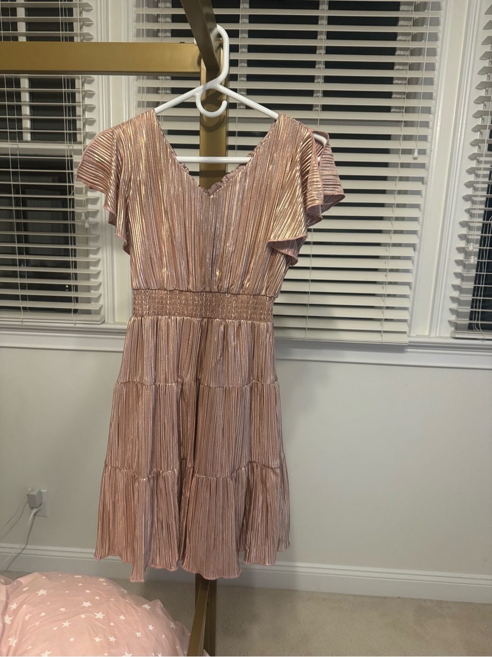 Honey and Rosie Girls rose gold dress (16)